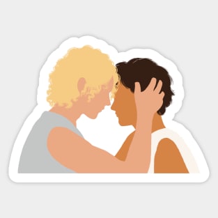 Achilles and patroclus fan art drawing Sticker